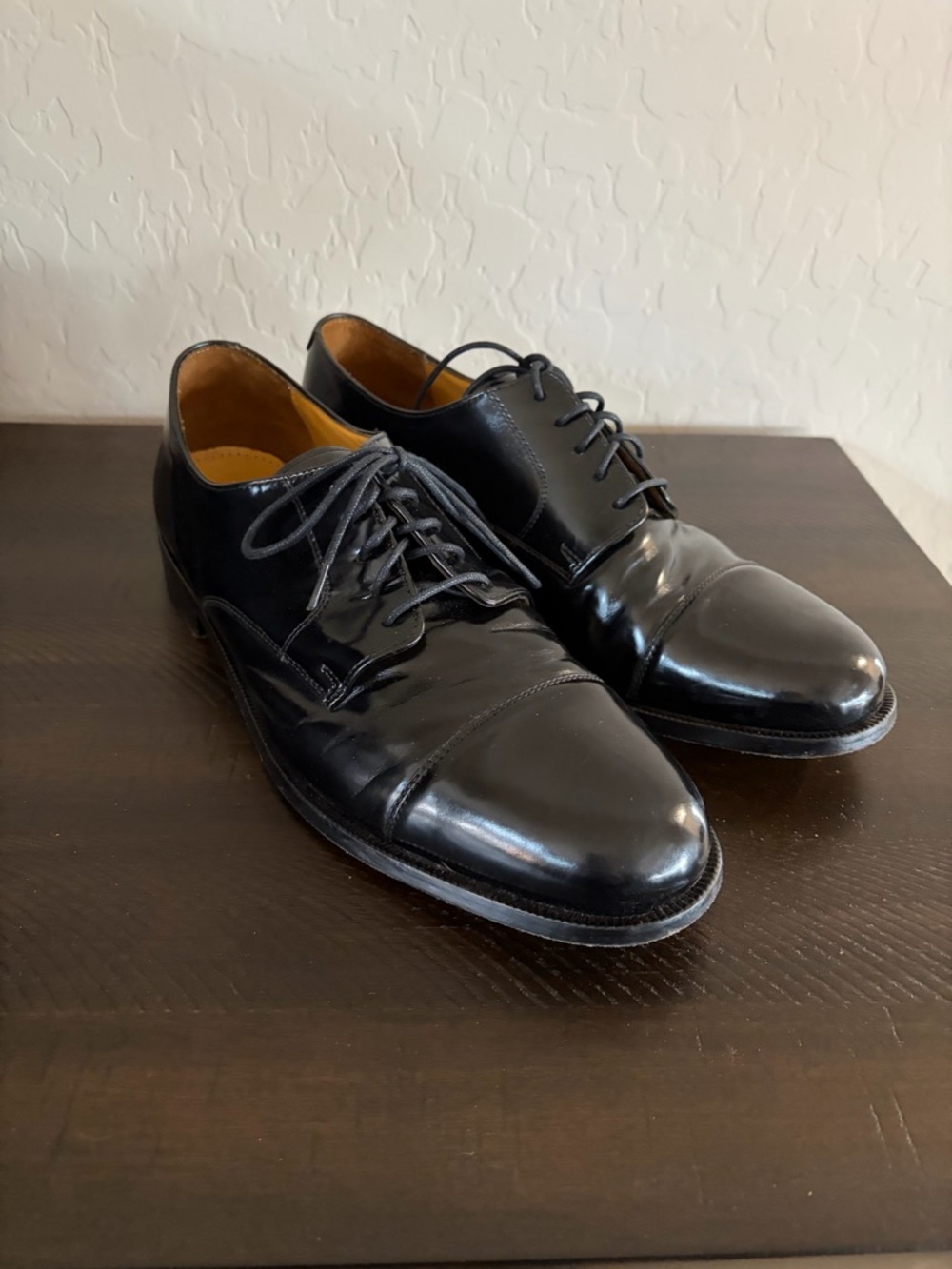 Cole Haan Men's Black Cap-Toe Derby Dress Shoes